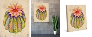 Creative Gallery Sunny Cactus Flower Watercolor 20" x 16" Canvas Wall Art Print